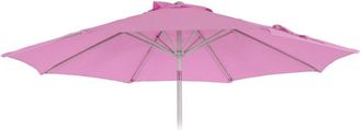 Hhg Telo copertura di ricambio per ombrelloni rotondi N18 &oslash; 270cm rosa chiaro