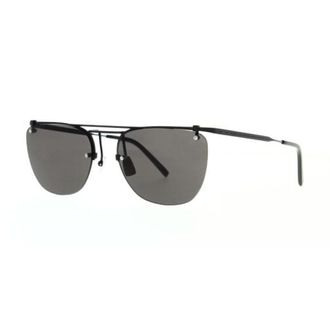 Saint Laurent SL600001 Square Semi-Rim Sunglasses - Black