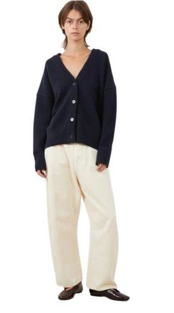 Christian Wijnants Kenata Navy Knit Cardigan Size M