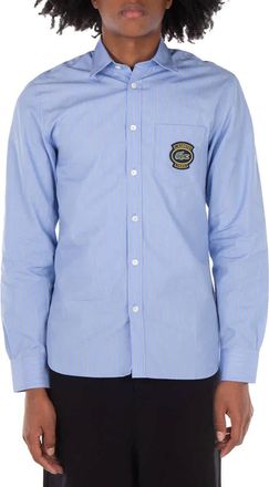 Lacoste Striped Cotton Poplin Long-Sleeve Shirt