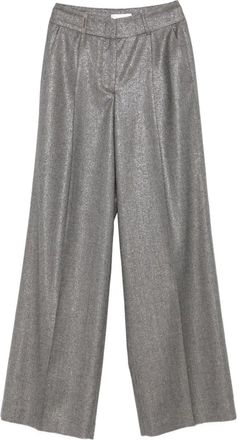 PESERICO metallic-effect pants - Silver