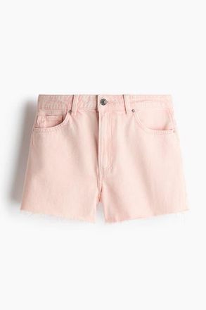 H&M Raw-edge Denim Shorts in Light Pink at Nordstrom, Size 10