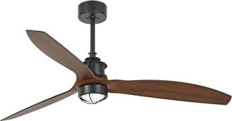 Netlighting Just LED Black Wood Ceiling Fan with DC Smart Motor Remote Included 3000K