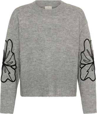 Kaffe Maglia Girocollo - - Knitwear - Donna - Grigio - 2XL