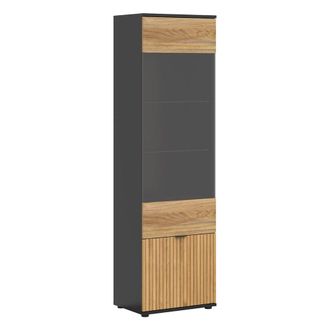 Petits Meubles Vitrina 2 puertas negro tableros de aglomerado laminados madera