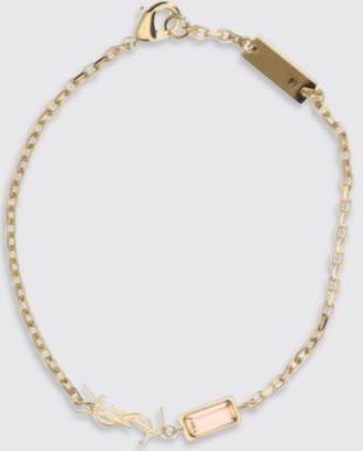 Saint Laurent Bracciale Cassandre Saint Laurent in ottone con strass