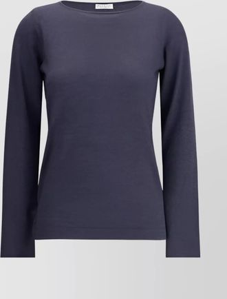 Brunello Cucinelli boat neckline lurex top