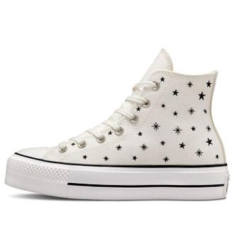 Converse (WMNS) Converse Chuck Taylor All Star Lift Platform High Embroidered Stars - Egret A03724C