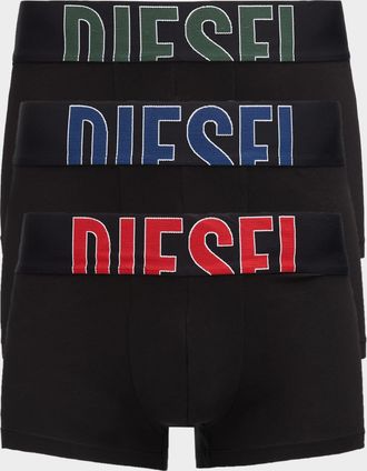Diesel Men & apos;s Damien Pop Logo 3-Pack Boxer Briefs