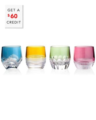Waterford Set Of 4 Mixology Color Tumblers With $60 Credit