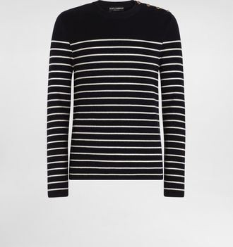 Dolce & Gabbana Virgin Wool Pullover - Man Sweaters And Cardigans White 46