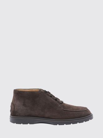 Tod's Suede Calfskin Chukka Boots with Round Toe and Rubber Sole