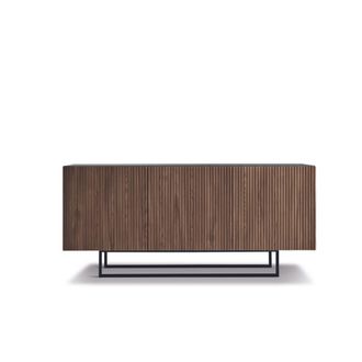 MondoViro Aparador 3 puertas en madera marr&oacute;n con patas 180x50 cm 80h