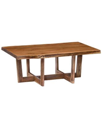 Alaterre Berkshire Natural Live Edge Wood Large Coffee Table