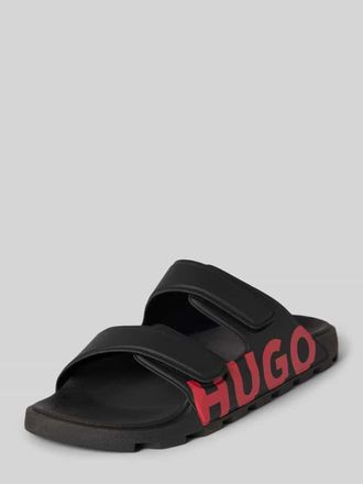 HUGO BOSS Sandale mit Logo Print in Black, Gr&ouml;&szlig;e 41