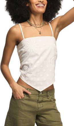 Lucky Brand Beachy Cutwork Bandana Tank in Bright White at Nordstrom, Size Xx-Large