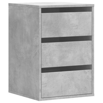 vidaXL Cajonera De Esquina Madera Ingenier&iacute;a Gris Hormig&oacute;n 40x41x58 Cm Vidaxl
