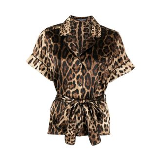Dolce & Gabbana Belted Silk Shirt