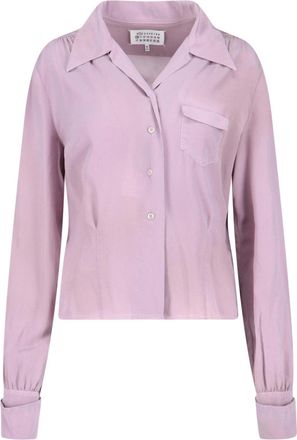 Maison Margiela Tailored Pink Shirt With Classic Collar And Button-Down Front