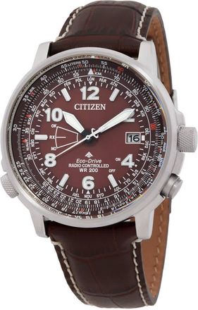 Citizen Promaster Sky Perpetual World Time Brown Dial Mens Watch CB0248-01X