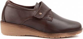 Purapiel Anila2 104899 Womens Leather Wedge Loafer, brown, 8.5 UK