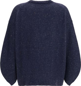 Fabiana Filippi Boucl&eacute; Yarn with Lurex Sweater - Navy