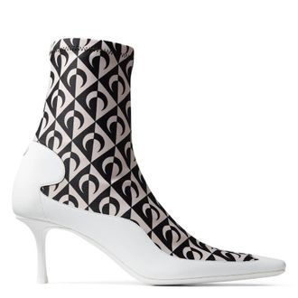 Jimmy Choo London x Marine Serre Printed Ankle Boots, Brand Size 34 ( US Size 4 )