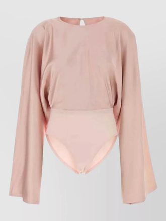 Norma Kamali long sleeve bodysuit t-shirt round neck