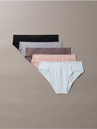 Calvin Klein Womens Bonded Flex Seamless 5-Pack Bikini - Multi - XL