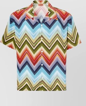 Missoni short sleeve shirt chevron pattern