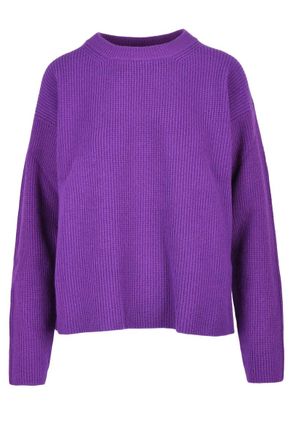 Ballantyne Ribbed Wool Sweater - Purple