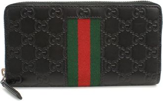Gucci Black Leather Long Wallet (Bi-Fold) (Pre-Owned)