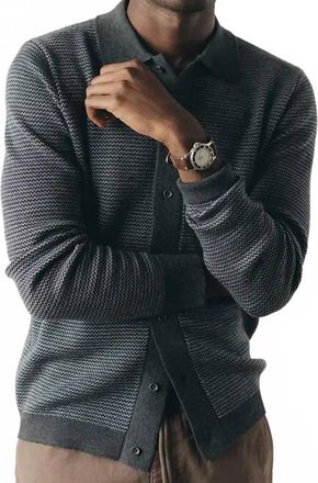 Taylor Stitch Mens Nichols Polo Shirt In Navy Birdseye