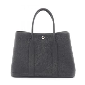 Herm&egrave;s Black Negonda Leather Leather Tote Bag (Pre-Owned)