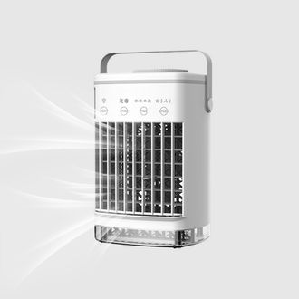 OEM Ventilador De Aire Acondicionado Port&aacute;til Con 4 Velocidades, Iluminaci&oacute;n Led De 7 Colores, Asa Y Humidificador Evaporativo (bater&iacute;a No Incluida)