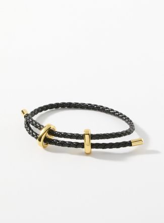 Simons Womens Braided faux-leather bracelet