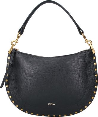 Isabel Marant Black Oskan Studded Calf Leather Shoulder Bag