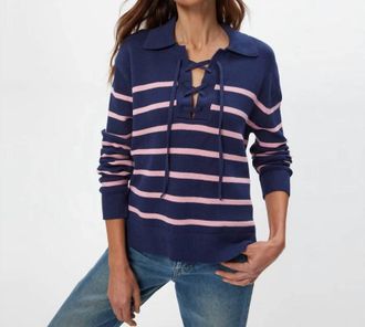 Michael Stars Adrienne Collared Pullover Sweater In Nocturnal Whimsy