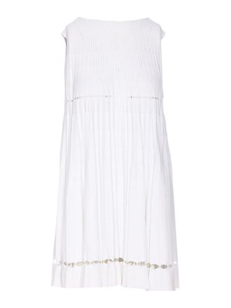 Alaia White Pleated Dress