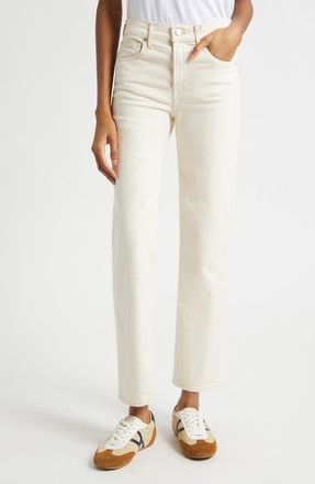 Veronica Beard Leah Straight Leg Jeans in Ecru at Nordstrom, Size 30