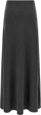 Balenciaga Wool Knit Maxi Skirt - Charcoal