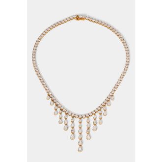 Nadri Willow CZ Drama Drops Collar Necklace in Gold at Nordstrom