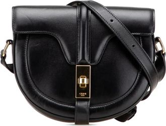 Celine Borsa a tracolla Besace 16 piccola in pelle di vitello 2019 - Nero