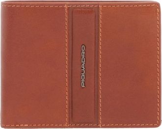 Piquadro Portemonnee met muntvak - Heren - Portefeuilles - Bruin - ONE Size - Leer - Accessoires