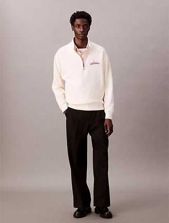 Calvin Klein Sudadera con cremallera 1/4 y logo punto cadeneta