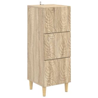 vidaXL Cajonera Roble Sonoma 33 X 34,5 X 90 Cm Madera De Ingenier&iacute;a Vidaxl