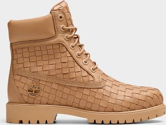 Timberland Mens Premium TM basketweave 6 leather boots Men
