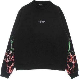 Phobia Archive Lightning Crewneck Sweatshirt - Heren - Sweatshirts - Zwart - L - Katoen - Hoodies & sweatvesten