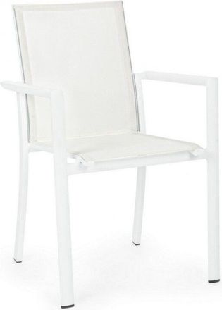 BIZZOTTO Bizzotto - Silla Konnor Aluminio Blanco Con Reposabrazos