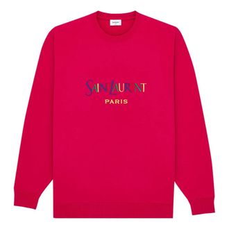 Saint Laurent Paris Sweatshirt - Dames - Sweatshirts - Rood - XS - Katoen - Hoodies & sweatvesten